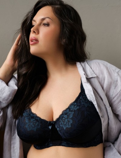 Мягкий бюстгальтер больших размеров Valmira 1113 черный кварц, Цвет: черный кварц, Размеры: 80F, изображение 3