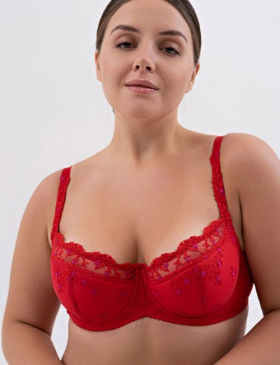 Бюстгальтер поролоновый Valmira 1137 красный с фуксией, Цвет: красный с фуксией, Размеры: 75D, изображение 2