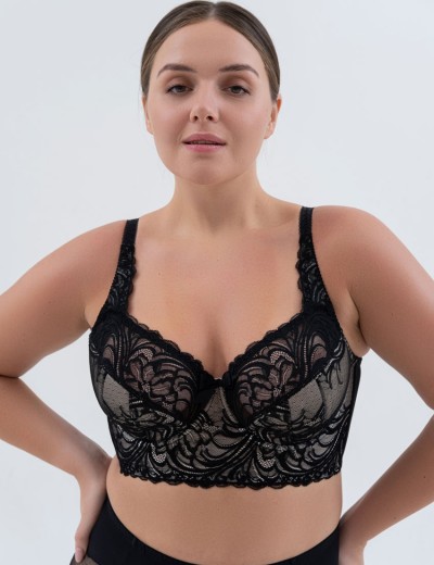 Полумягкий кружевной бюстгальтер бюстье Valmira 1144 ночная волна II, Цвет: ночная волна II, Размеры: 75I, изображение 3