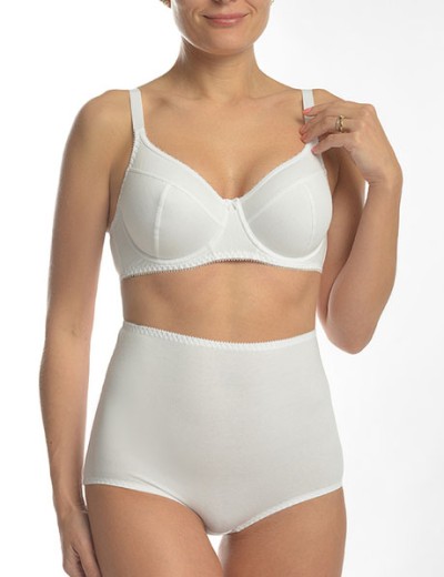 Высокие трусы из хлопка Valmira 2930 белый, Цвет: белый, Размеры: L, изображение 3