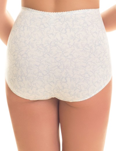 Трусы женские высокие из хлопка Valmira 2930/C молоко с голубым, Цвет: молоко с голубым, Размеры: M, изображение 2