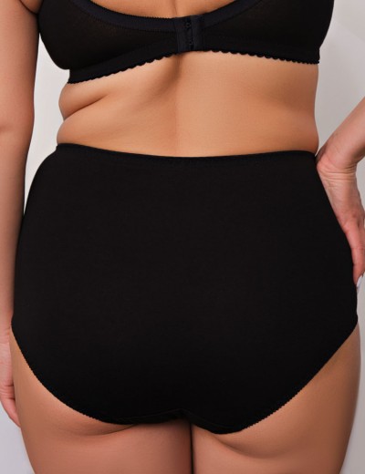 Высокие трусы из хлопка Valmira 2930 черный, Цвет: черный, Размеры: M, изображение 2