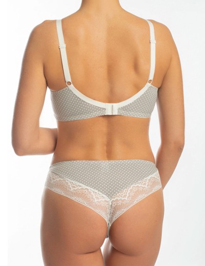 Хлопковый бюстгальтер без косточек Valmira 1201/G молочная графика, Цвет: молочная графика, Размеры: 75B, изображение 4