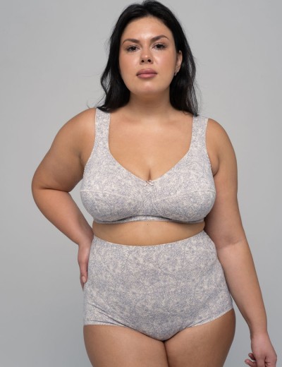 Трусы макси хлопковые Valmira 2930/G синий меланж, Цвет: синий меланж, Размеры: L, изображение 4