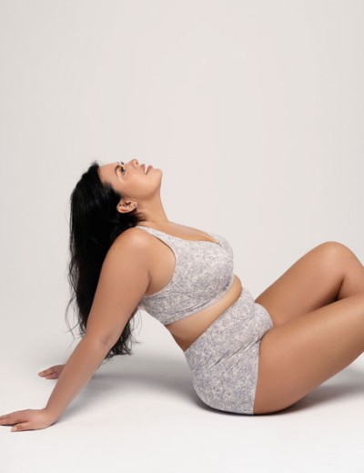 Трусы макси хлопковые Valmira 2930/G синий меланж, Цвет: синий меланж, Размеры: L, изображение 5