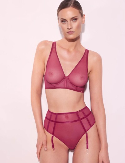 Высокие стринги с пажами Alles SONO stringi фуксия, Цвет: фуксия, Размеры: XL, изображение 6