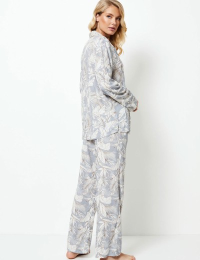 Пижама с брюками из вискозы Aruelle ADORIA, Цвет: серо-голубой, Размеры: XS, изображение 4