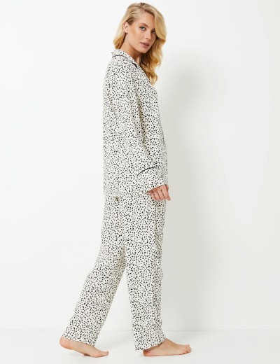 Пижама женская с брюками Aruelle BETHANY, Цвет: молочный/черный, Размеры: S, изображение 3