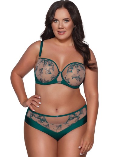 Мягкий бюстгальтер с вышивкой Ava RAFIA 2088 M emerald, Цвет: изумруд, Размеры: 65J, изображение 6