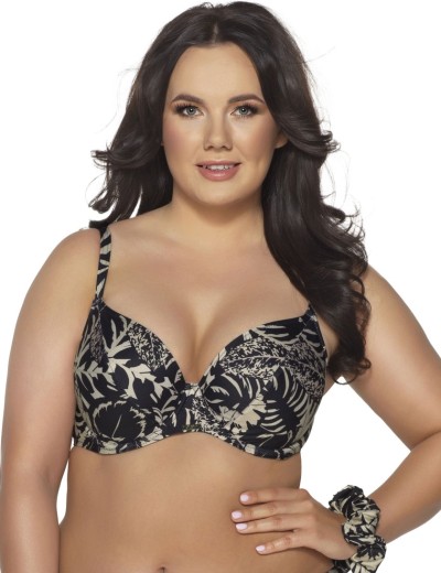 Бюстгальтер купальный мягкий Ava MOCCA SK185 M, Цвет: чёрно-бежевый, Размеры: 100C, изображение 3