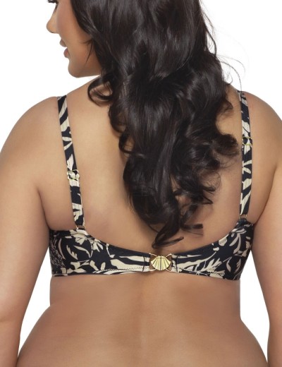 Бюстгальтер купальный мягкий Ava MOCCA SK185 M, Цвет: чёрно-бежевый, Размеры: 100C, изображение 2