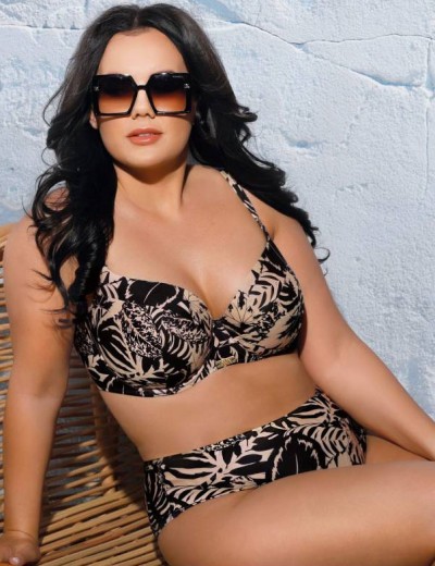 Бюстгальтер купальный мягкий Ava MOCCA SK185 M, Цвет: чёрно-бежевый, Размеры: 100C, изображение 6