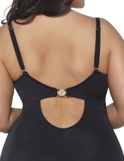 Закрытый купальник с мерцающим узором Ava SKJ58 U черный, Цвет: черный, Размеры: 100B, изображение 4