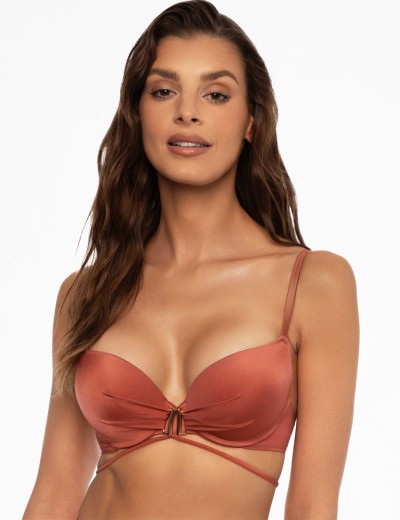 Бюст купальный с пуш-ап Esotiq THEA 41551 терракотовый, Цвет: терракотовый, Размеры: 70C/75B, изображение 3