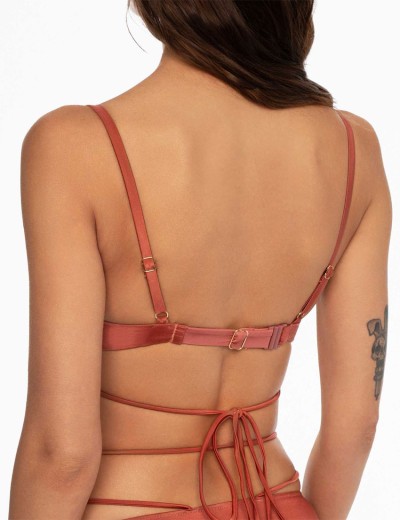 Бюст купальный с пуш-ап Esotiq THEA 41551 терракотовый, Цвет: терракотовый, Размеры: 70C/75B, изображение 2