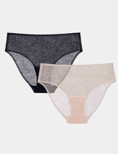Набор женских трусиков 2 шт Esotiq PARESH 41500 черный+бежевый, Цвет: черный+бежевый, Размеры: S, изображение 2