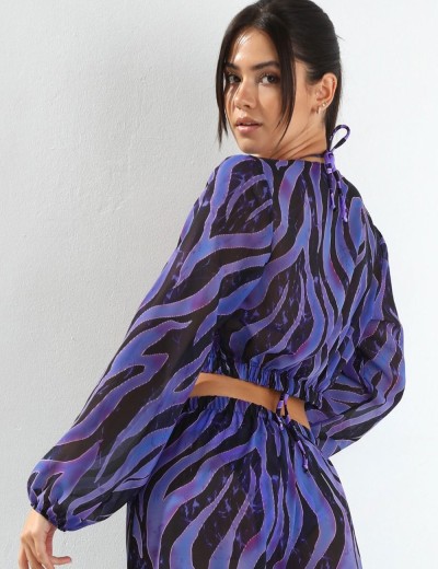 Топ пляжный Jolidon FQR19I фиолетовый, Цвет: фиолетовый, Размеры: M, изображение 2