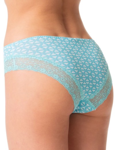 Набор трусов слипов Key LPB 990 (2 шт), Цвет: белый+бирюзовый, Размеры: S, изображение 4