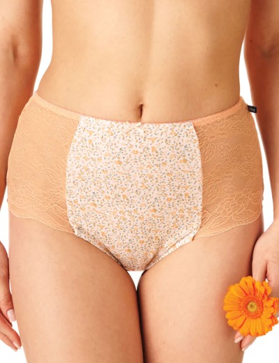 Набор высоких трусов слипов Key LPF 173 (2 шт), Цвет: хаки+оранжевый, Размеры: M, изображение 2