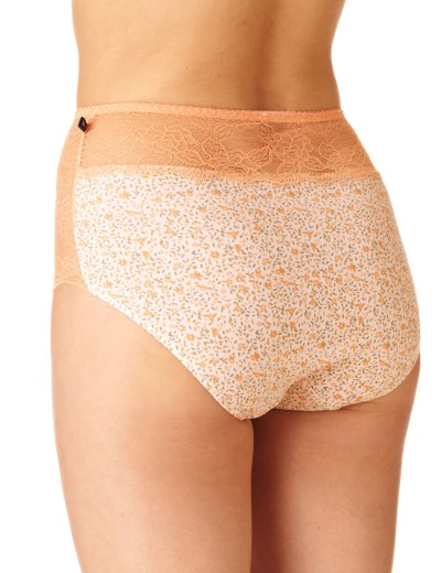 Набор высоких трусов слипов Key LPF 173 (2 шт), Цвет: хаки+оранжевый, Размеры: M, изображение 4