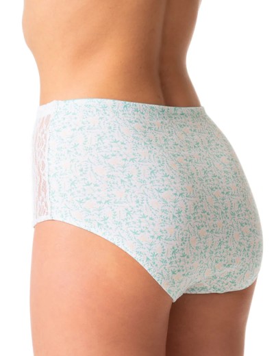 Набор высоких трусов слипов Key LPF 616 (2 шт), Цвет: бежевый+мята, Размеры: M, изображение 2