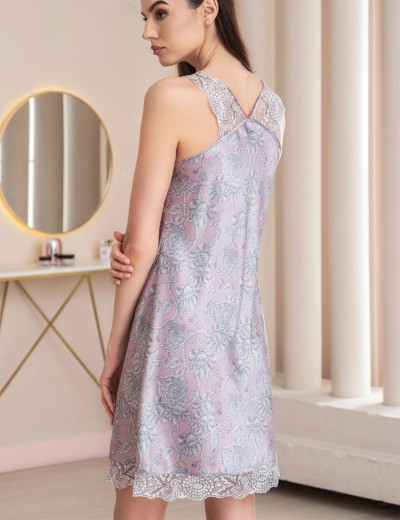 Шелковая короткая сорочка Mia-Amore REBECCA 5161 розовый жемчуг, Цвет: розовый жемчуг, Размеры: XL, изображение 2