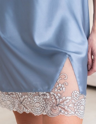 Сорочка шелковая Mia-Amore REBECCA 5165 голубой жемчуг, Цвет: голубой жемчуг, Размеры: XL, изображение 2