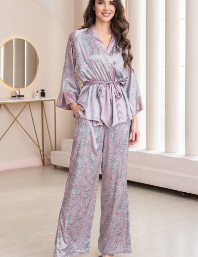 Комплект-тройка из шелка Mia-Amore REBECCA 5166 розовый жемчуг, Цвет: розовый жемчуг, Размеры: 4XL, изображение 2