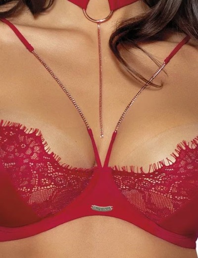 Бюстгальтер полупоролон Novika HARPER N02 PU крансый, Цвет: красный, Размеры: 80F, изображение 4