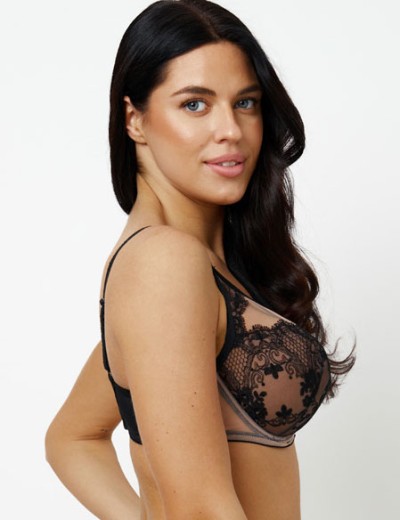 Бюстгальтер мягкий Subtille VENETIA BLACK soft, Цвет: черный+бежевый, Размеры: 70E, изображение 3