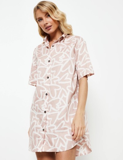 Сорочка-рубашка Aruelle MILEY, Цвет: пыльная роза, Размеры: XS, изображение 3