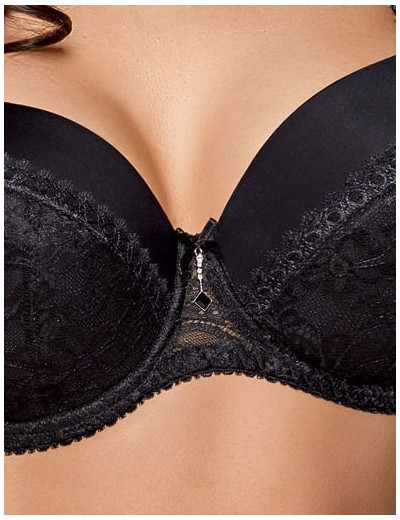 Бюстгальтер балконет Ava CRYSTAL 1397 U черный, Цвет: черный, Размеры: 80E, изображение 3