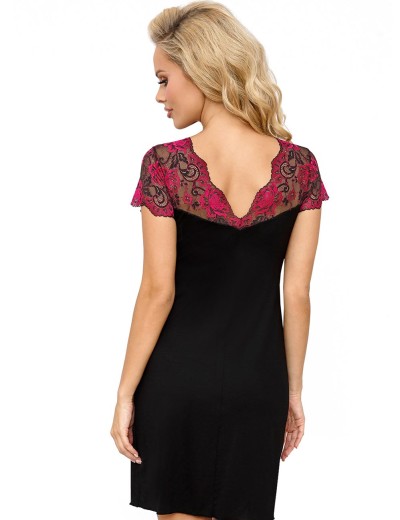 Сорочка с кружевом Donna CANDY nightdress, Цвет: черный, Размеры: S, изображение 2