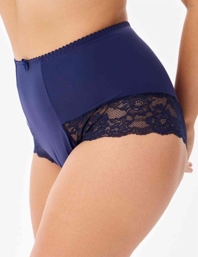 Трусы женские высокие Elli 711 LACE темно-синий, Цвет: темно-синий, Размеры: 3XL, изображение 3