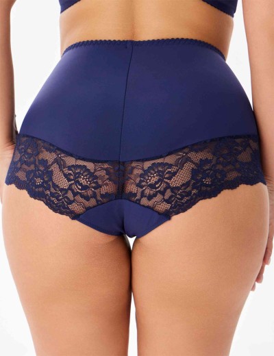 Трусы женские высокие Elli 711 LACE темно-синий, Цвет: темно-синий, Размеры: 3XL, изображение 2