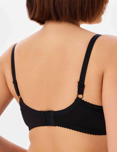 Кружевной бюстгальтер с поролоном Elli 3030 черно-серебро, Цвет: черно-серебро, Размеры: 75H, изображение 2