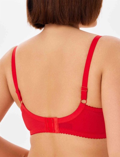 Кружевной бюстгальтер с поролоном Elli 3030 красный, Цвет: красный, Размеры: 95B, изображение 2