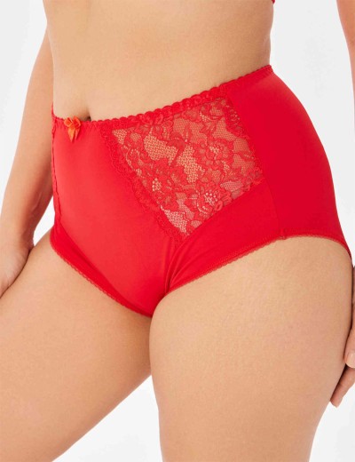 Высокие трусы слипы Elli 621 красный, Цвет: красный, Размеры: XL, изображение 3