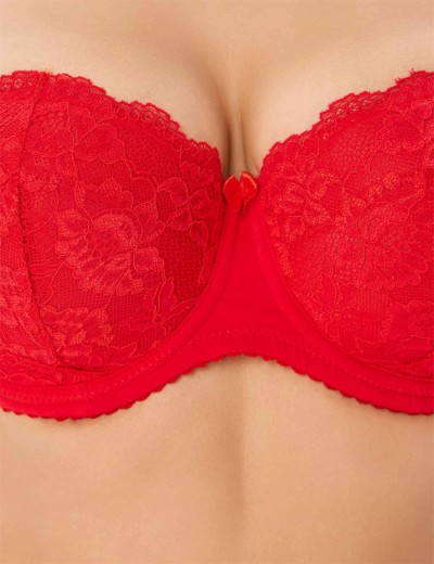 Бюстгальтер балконет Elli 7055 красный, Цвет: красный, Размеры: 85F, изображение 5 Бюстгальтер балконет Elli 7055 красный, Цвет: красный, Размеры: 85F, изображение 5