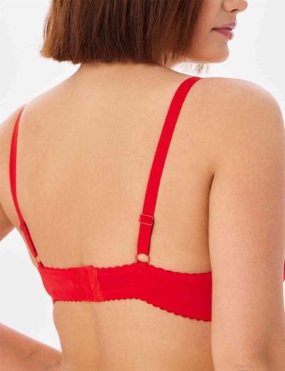 Бюстгальтер балконет Elli 7055 красный, Цвет: красный, Размеры: 85F, изображение 2 Бюстгальтер балконет Elli 7055 красный, Цвет: красный, Размеры: 85F, изображение 2