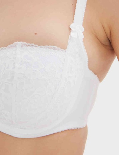 Бюстгальтер балконет Elli 7055 белый, Цвет: белый, Размеры: 90F, изображение 6