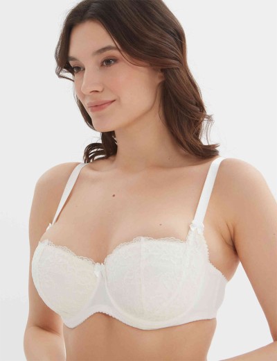 Бюстгальтер балконет Elli 7055 молоко, Цвет: молоко, Размеры: 80C, изображение 3 Бюстгальтер балконет Elli 7055 молоко, Цвет: молоко, Размеры: 80C, изображение 3