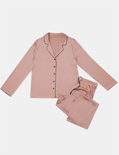 Атласная пижама со штанами Esotiq DILL 41490, Цвет: пыльная роза, Размеры: M, изображение 4