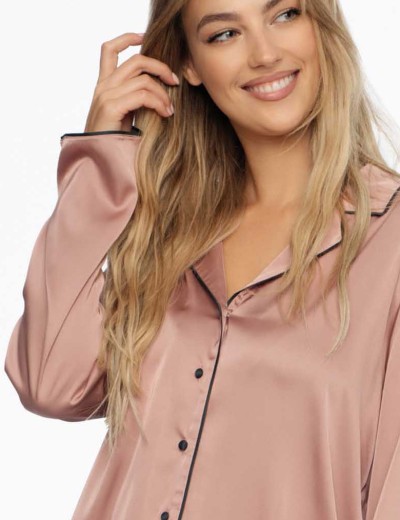 Атласная пижама со штанами Esotiq DILL 41490, Цвет: пыльная роза, Размеры: M, изображение 3