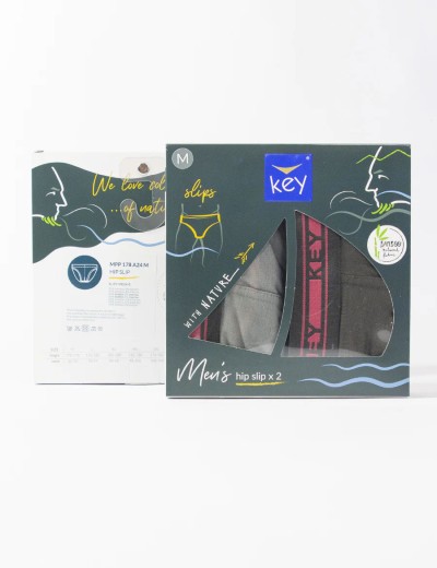 Мужские слипы Key MPP 178 A24 (2 шт) графит + серый, Цвет: графит + серый, Размеры: M, изображение 3