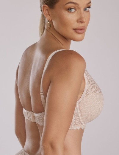 Кружевной бюстгальтер с пуш-ап Kinga LUNA 1103-PU светло-бежевый, Цвет: светло-бежевый, Размеры: 75A, изображение 2
