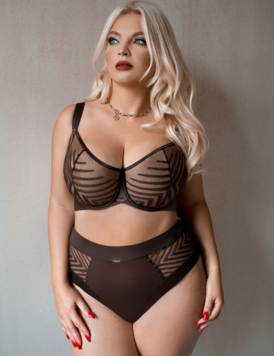 Трусы высокие Kris Line BROWNIE briefs high waist, Цвет: шоколадный, Размеры: L, изображение 3