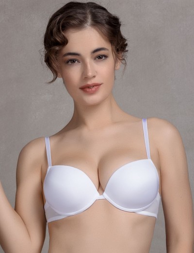 Бюстгальтер пуш-ап гелевый Mioocchi ADELE 7530 bianco, Цвет: bianco (белый), Размеры: 85C, изображение 4