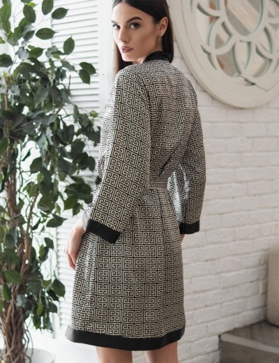 Халат женский шёлковый Mia-Amore JADORE 4083, Цвет: черный, Размеры: S/M, изображение 2