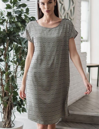 Короткая шёлковая туника Mia-Amore JADORE 4085, Цвет: черный, Размеры: 4XL/5XL, изображение 3